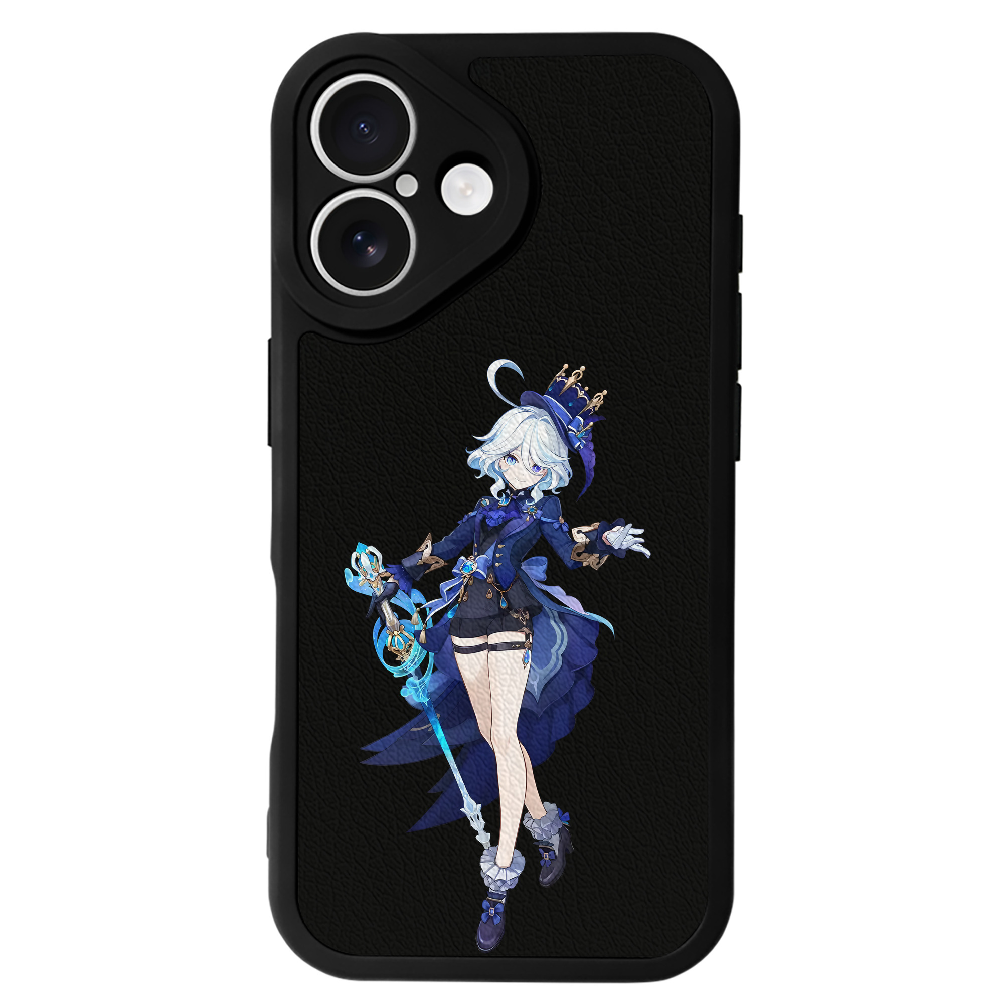 げんし神 フリーナ genshin Furina 【iPhone 16シリーズ対応】シリコンスマホケース（レザー調） 材質：シリコン